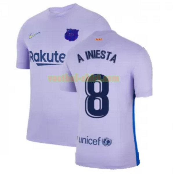 a iniesta 8 barcelona uit shirt 2021 2022 geel mannen