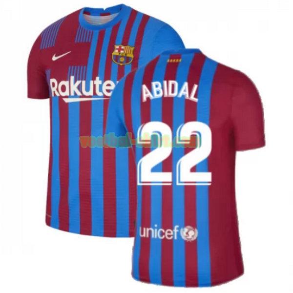 abidal 22 barcelona thuis shirt 2021 2022 rood wit mannen