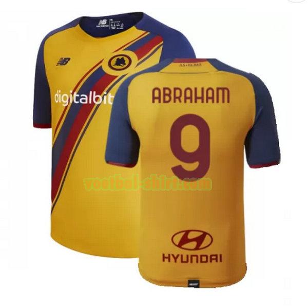 abraham 9 as roma fourth shirt 2021 2022 geel mannen