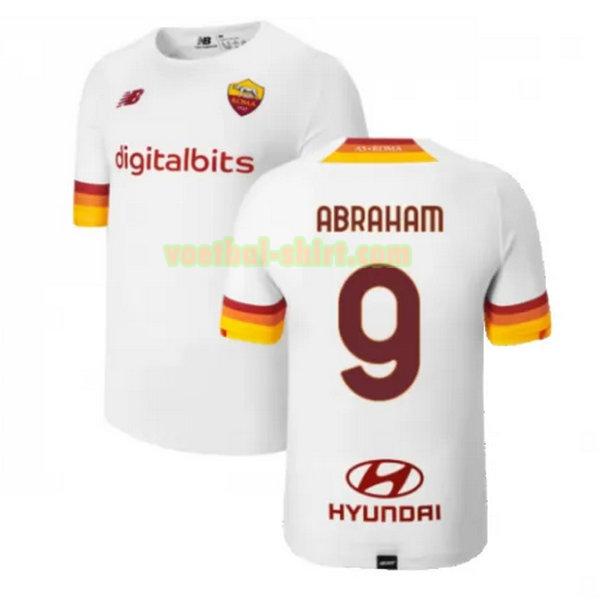 abraham 9 as roma uit shirt 2021 2022 wit mannen