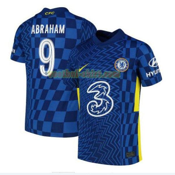 abraham 9 chelsea thuis shirt 2021 2022 blauw mannen
