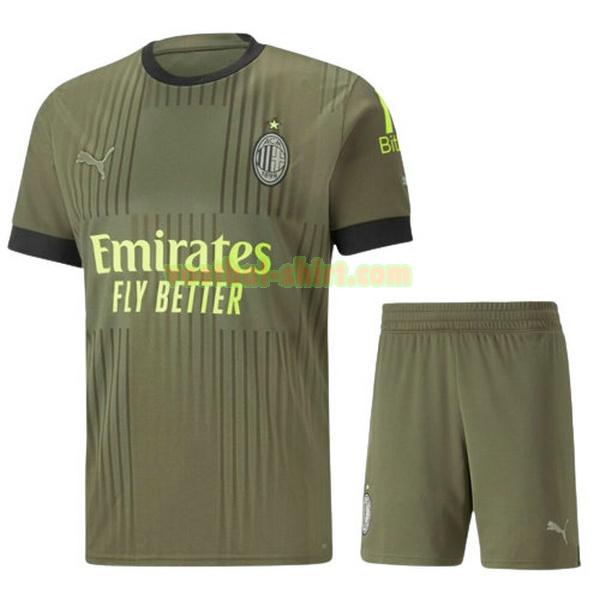 ac milan 3e shirt 2022 2023 groen kinderen