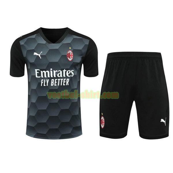 ac milan doelman shirts+pantalón 2021 zwart mannen