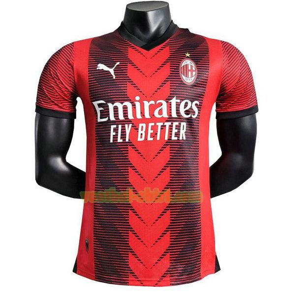 ac milan player thuis voetbalshirt 2023 2024 rood mannen