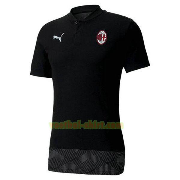 ac milan poloshirt 2020-2021 zwart mannen