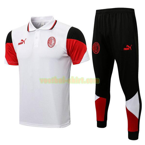 ac milan set poloshirt 2021 2022 wit mannen