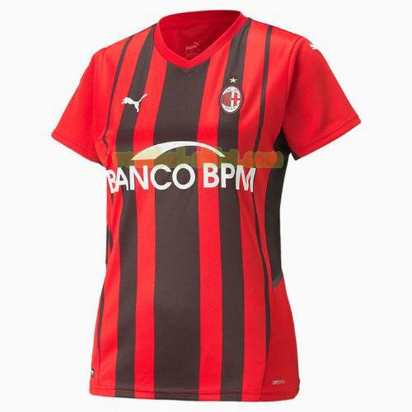 ac milan thuis shirt 2021 2022 rood dames