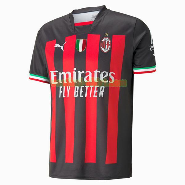 ac milan thuis shirt 2022 2023 rood zwart mannen