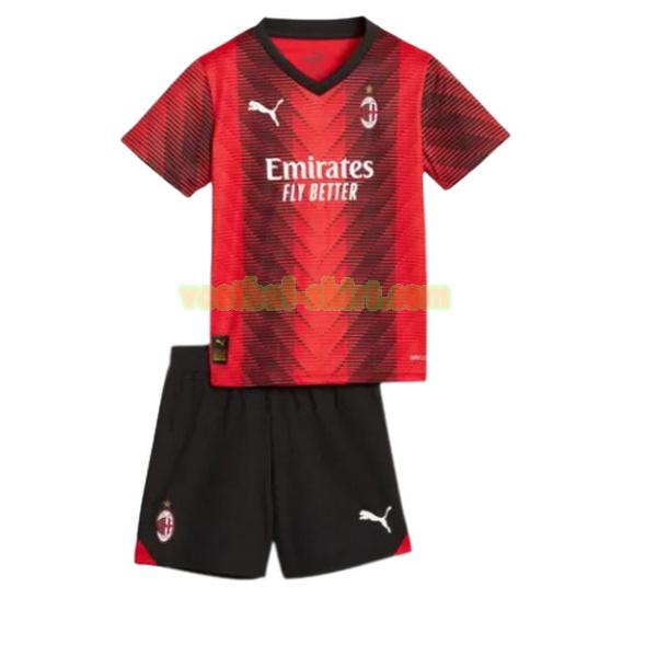 ac milan thuis shirt 2023 2024 rood kinderen