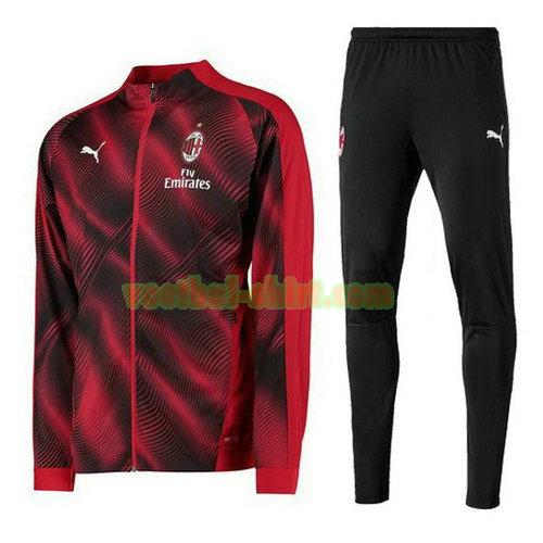 ac milan trainingspak 2019 2020 rood marinekleur mannen