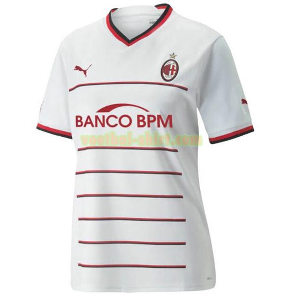 ac milan uit shirt 2022 2023 wit dames