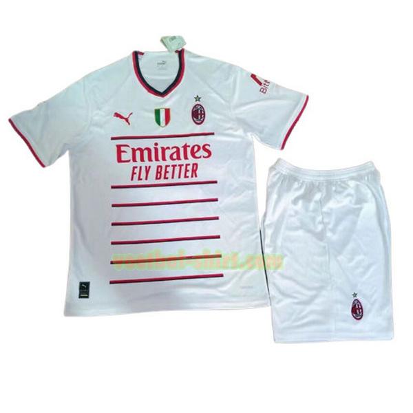 ac milan uit shirt 2022 2023 wit kinderen