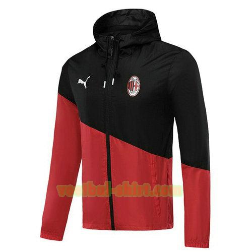 ac milan windjack 2019-2020 zwart rood mannen