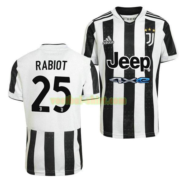 adrien rabiot 25 juventus thuis shirt 2021 2022 zwart wit mannen