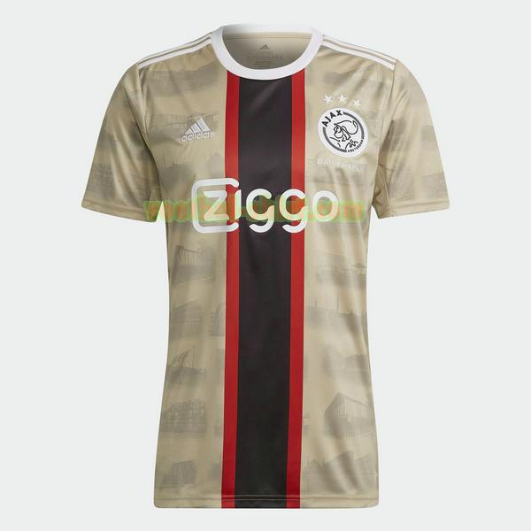 ajax 3e shirt 2022 2023 thailand geel mannen