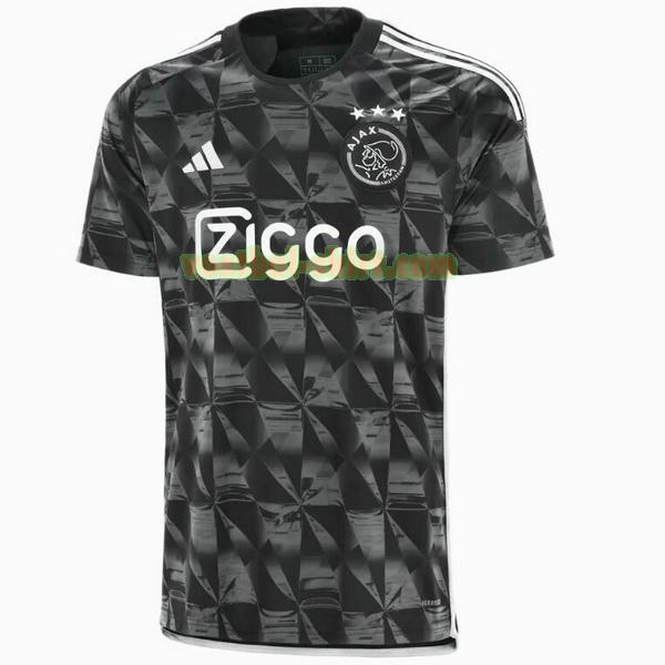 ajax 3e shirt 2023 2024 thailand zwart mannen