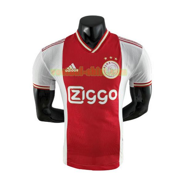 ajax player thuis shirt 2022 2023 rood wit mannen