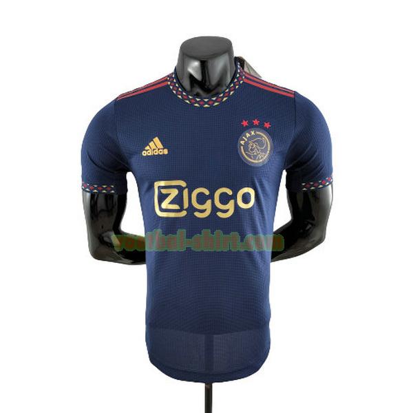 ajax player uit shirt 2022 2023 blauw mannen