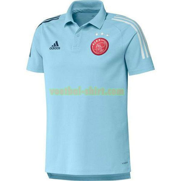 ajax poloshirt 2020-2021 blauw mannen