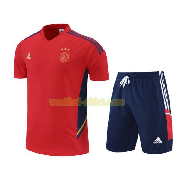 ajax set training shirt 2022 2023 rood mannen