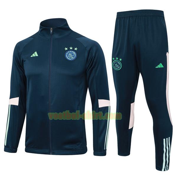 ajax set trainingspak 2023 2024 blauw mannen