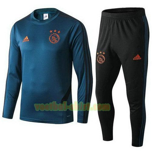 ajax trainingspak 2019-2020 blauw zwart mannen