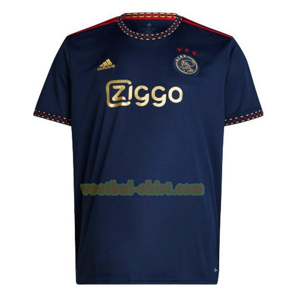 ajax uit shirt 2022 2023 blauw mannen