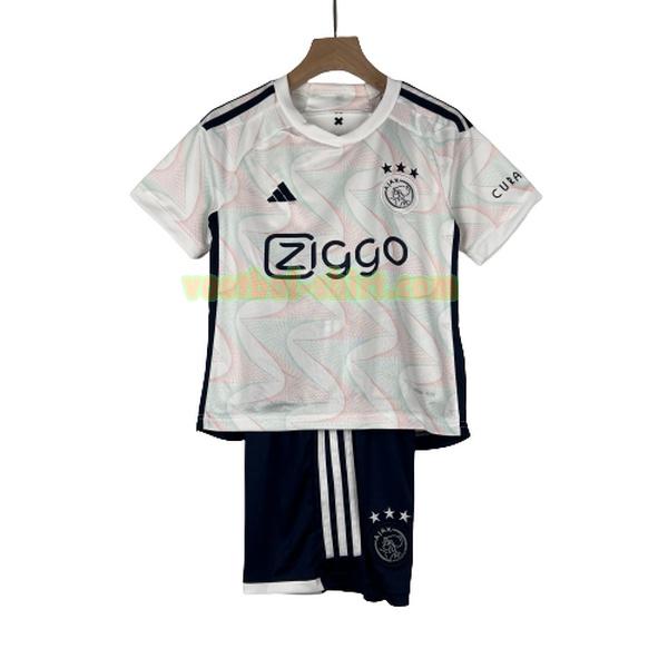 ajax uit shirt 2023 2024 wit kinderen