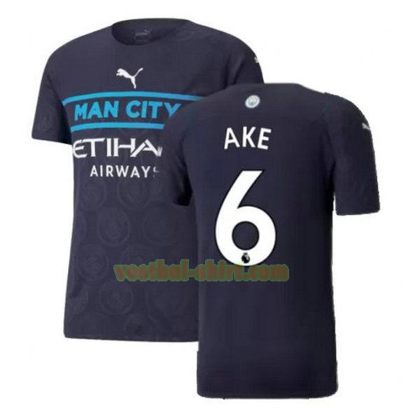 ake 6 manchester city 3e shirt 2021 2022 zwart mannen