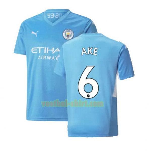 ake 6 manchester city thuis shirt 2021 2022 blauw mannen