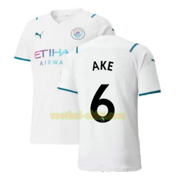 ake 6 manchester city uit shirt 2021 2022 wit mannen