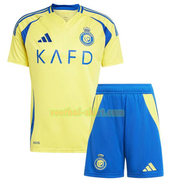 al nassr fc thuis shirt 2024 geel kinderen