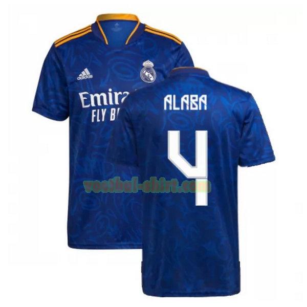 alaba 4 real madrid uit shirt 2021 2022 blauw mannen