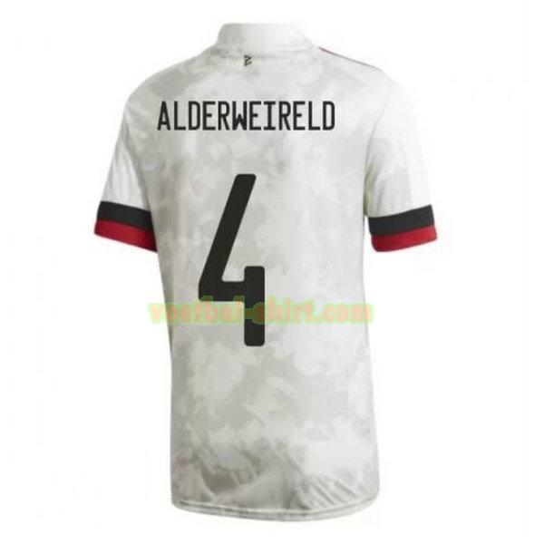 alderweireld 4 belgië uit shirt 2020-2021 wit mannen