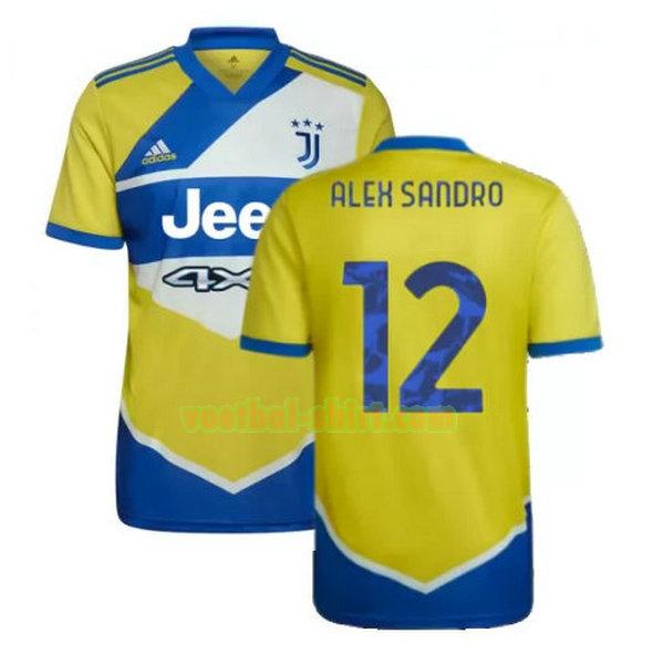 alex sandro 12 juventus 3e shirt 2021 2022 geel blauw mannen