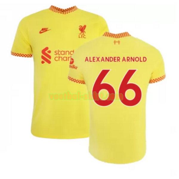 alexander arnold 66 liverpool 3e shirt 2021 2022 geel mannen