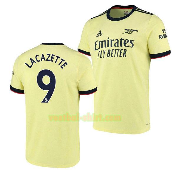 alexandre lacazette 9 arsenal uit shirt 2021 2022 geel mannen