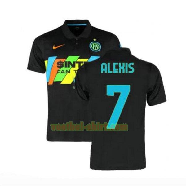 alexis 7 inter milan 3e shirt 2021 2022 zwart mannen