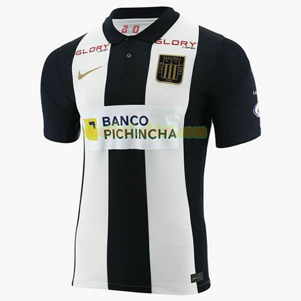 alianza lima thuis shirt 2021 2022 thailand zwart wit mannen