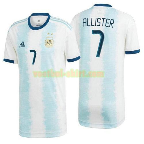 allister 7 argentinië thuis shirt 2020 mannen