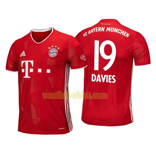 alphonso davies 19 bayern münchen thuis shirt 2020-2021 mannen