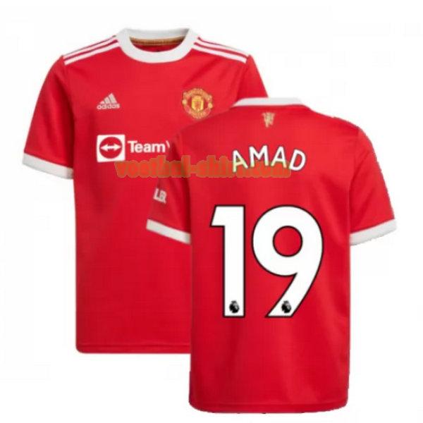 amad 19 manchester united thuis shirt 2021 2022 rood mannen