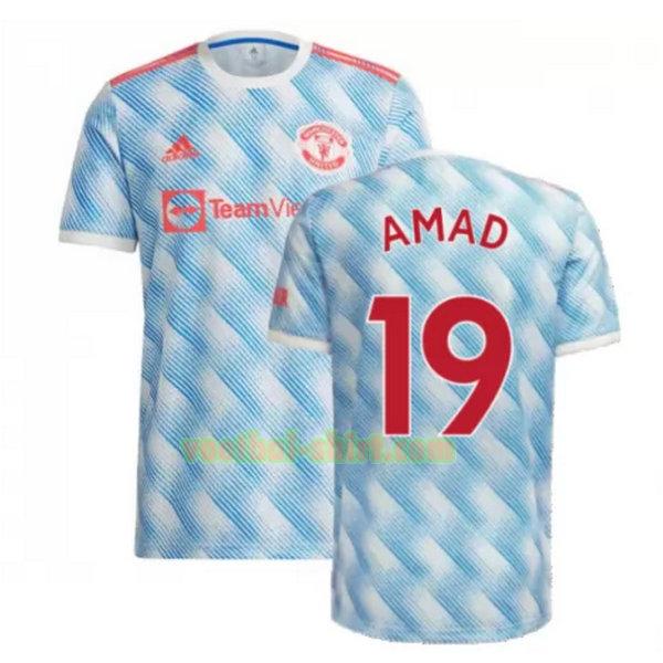 amad 19 manchester united uit shirt 2021 2022 blauw mannen