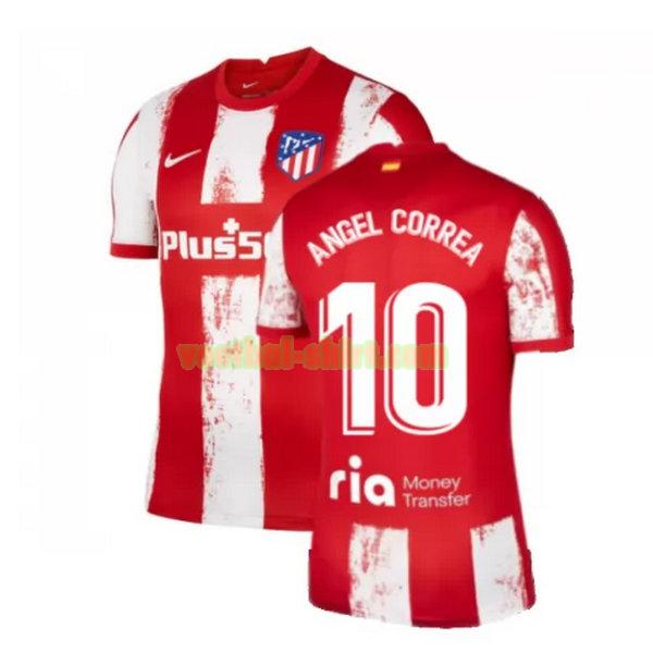 angel correa 10 atletico madrid thuis shirt 2021 2022 rood wit mannen