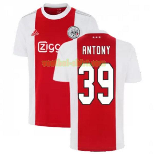 antony 39 ajax thuis shirt 2021 2022 rood wit mannen