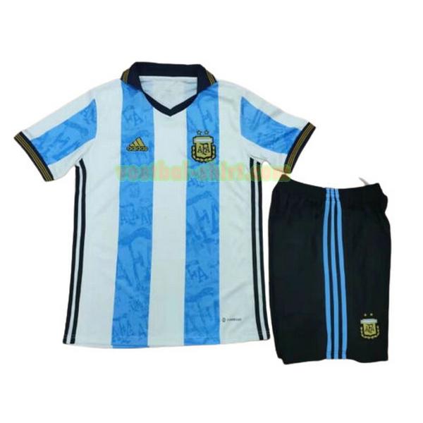 argentinië commemorative edition shirt 2022 blauw wit kinderen