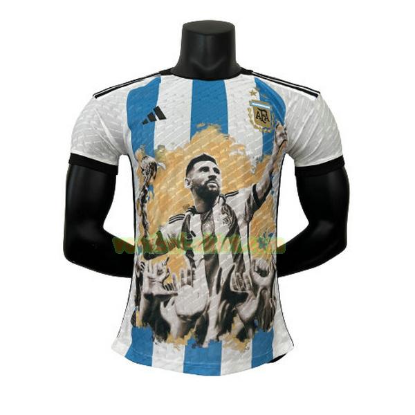 argentinië player commemorative edition shirt 2023 blauw wit mannen