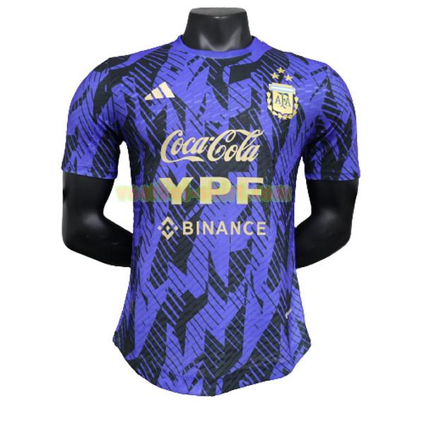 argentinië player pre match shirt 2023 blauw mannen