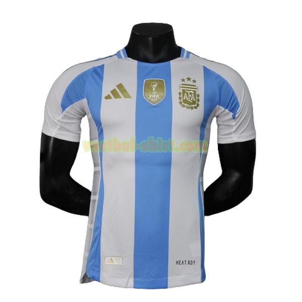 argentinië player thuis shirt 2024 blauw wit mannen