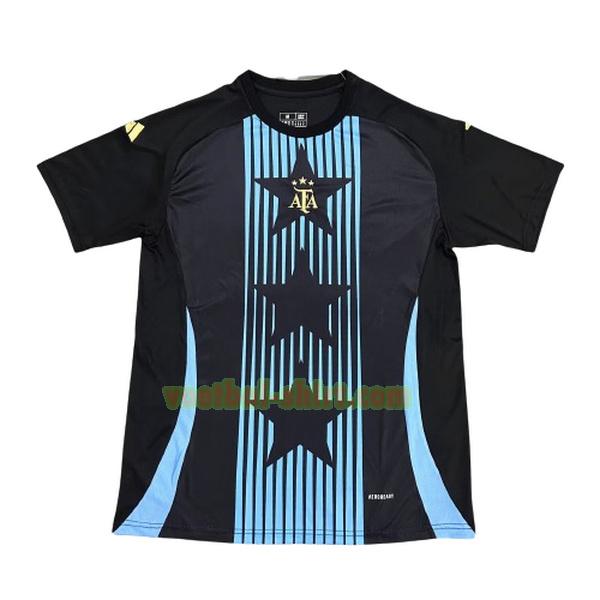 argentinië pre match shirt 2024 zwart mannen